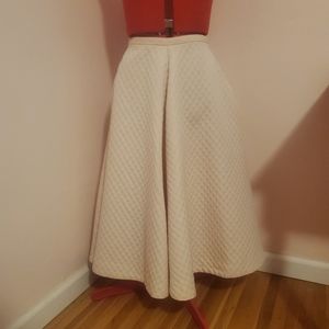 H&M Pale Pink Textured Circle Skirt